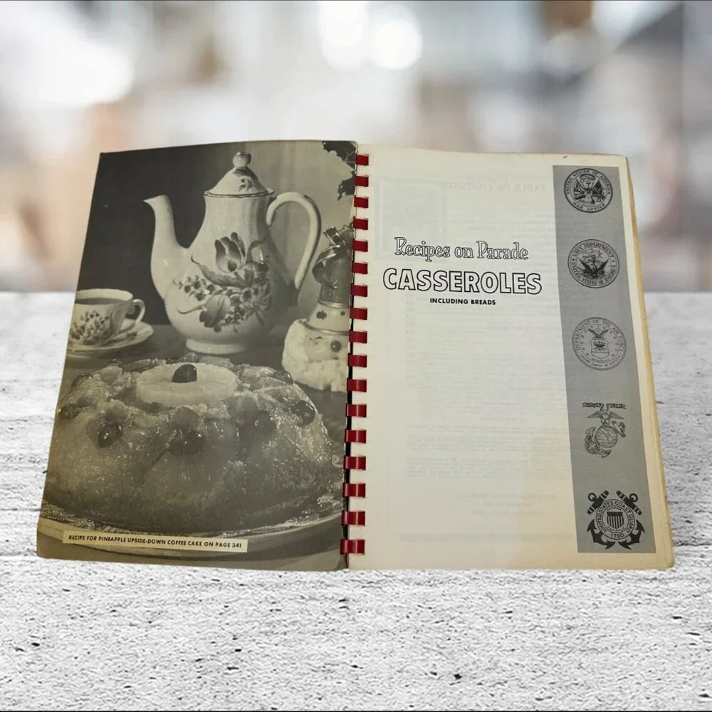 Vintage‎ Recipes On Parade CASSEROLES International Military Wives Cookbook VTG